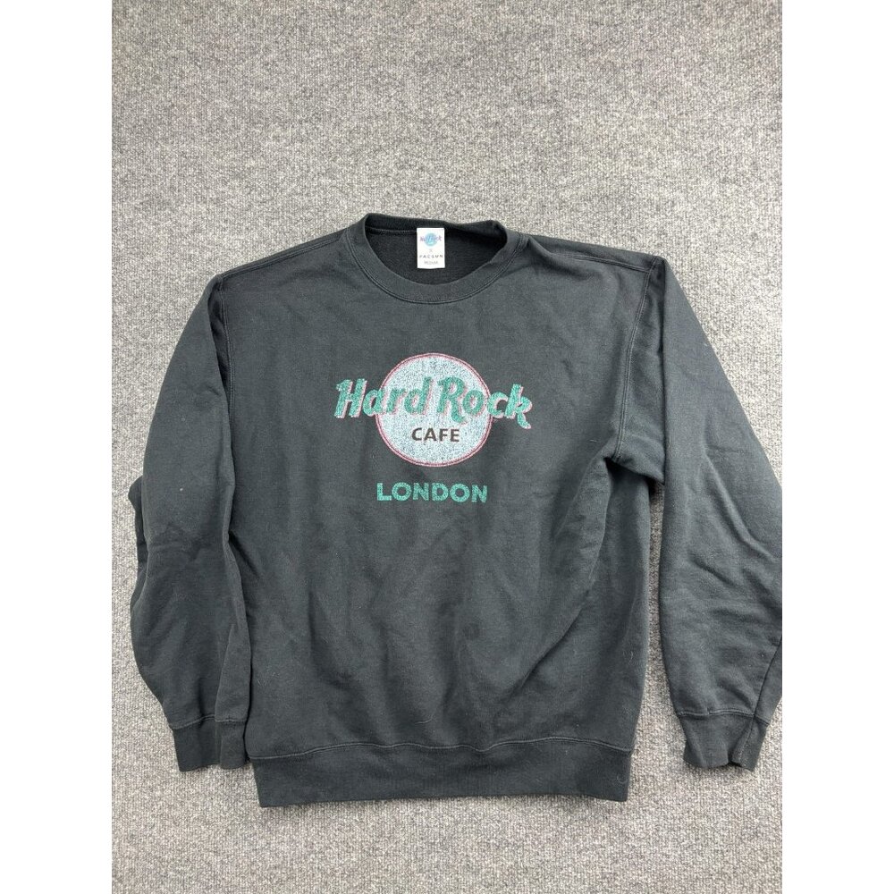 Hard Rock Cafe London PacSun Sweatshirt Mens Medium Black Graphic‎ Fleece